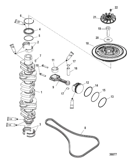 Crankshaft, Pistons and Connecting Rods