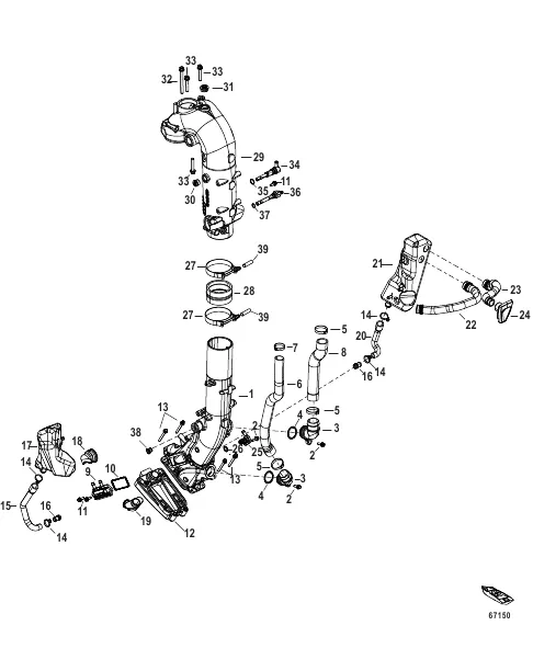 Exhaust 3B050617 and Below