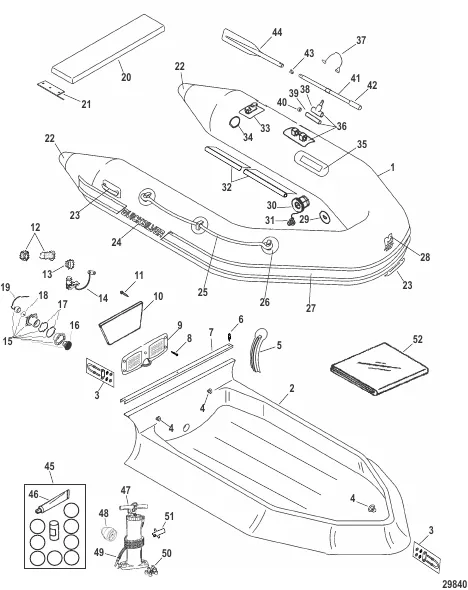 Надувные лодки Dynamic из ПВХ – 260/280/310 (Quicksilver 2006/08)