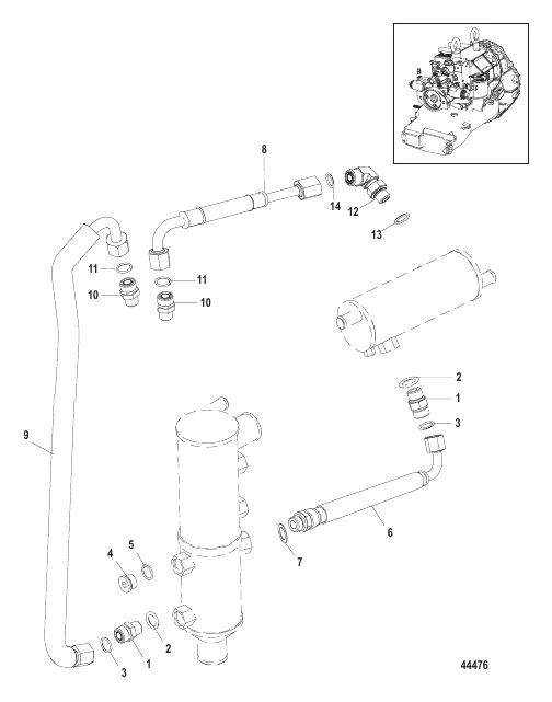 Transmission Oil Lines With Drop Box Cold Water Cooler