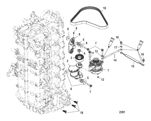 Alternator/Belt Tensioner Mounting