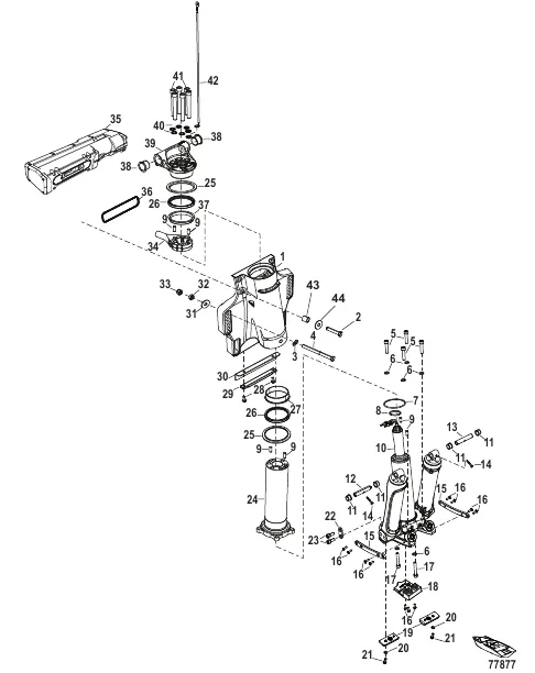 Power Trim/Transom Assembly, Joystick Piloting