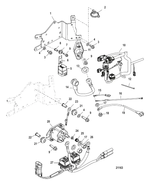 Electrical Plate Components SN# 1E051473 and below