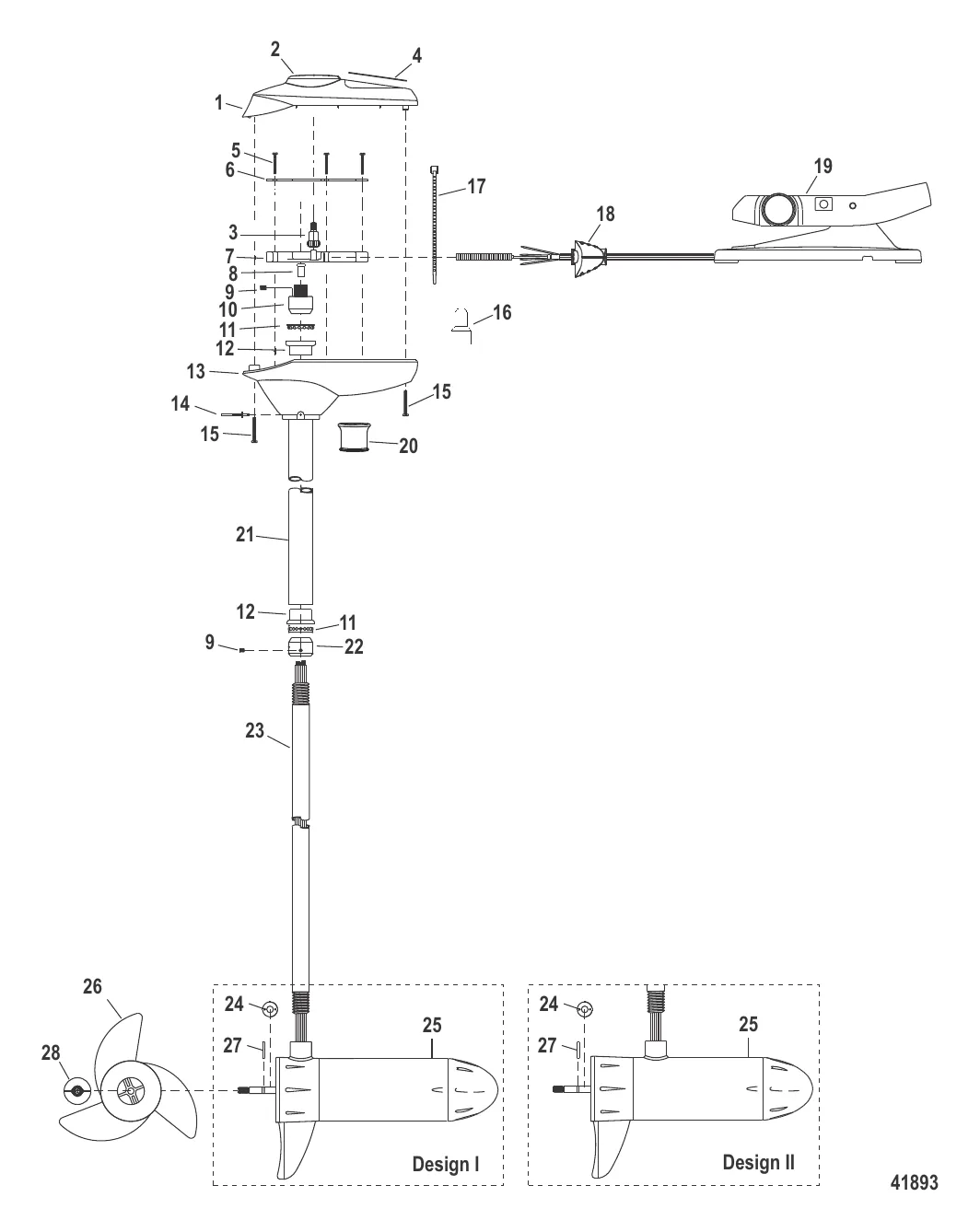 Двигатель для тралового лова в сборе (Модель FW40FB) (12 В)