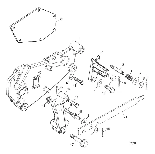 Shift Bracket Components (Bravo Design II)