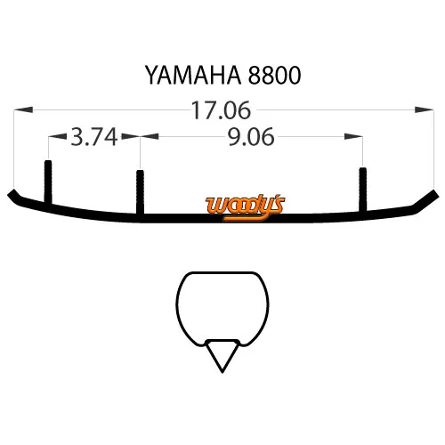 Коньки для лыж снегохода Yamaha TYV4-8800