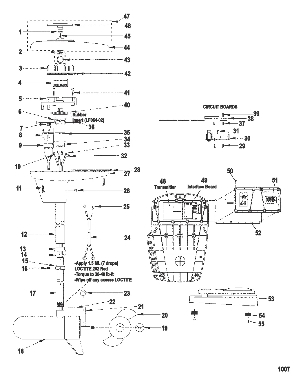 Двигатель для тралового лова в сборе (Модель L52RF / AG52RF) (12 В)