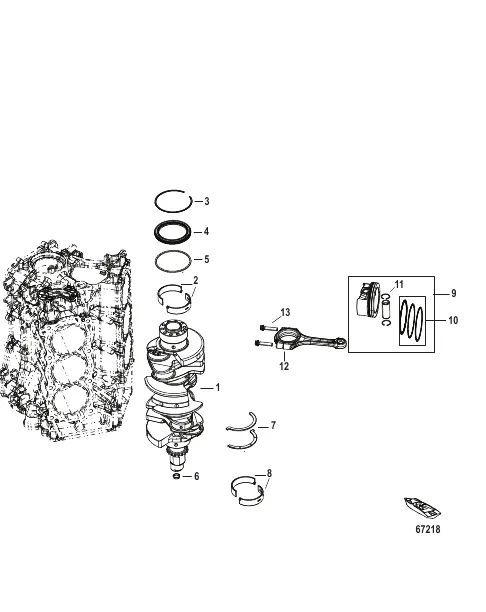 Crankshaft, Pistons and Connecting Rods