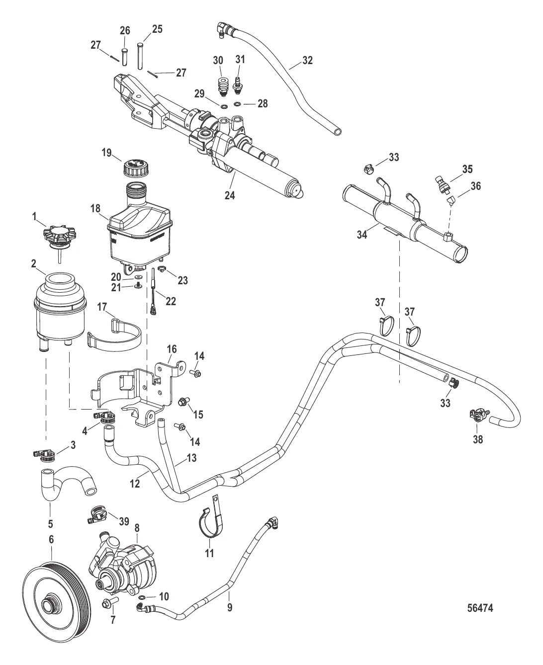 Система рулевого управления и бачок смазки привода