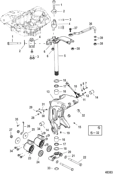Swivel Bracket and Swivel Pin Non SeaPro