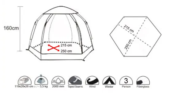 Зимняя палатка-зонт Ice Igloo 3 (20 сек.)
