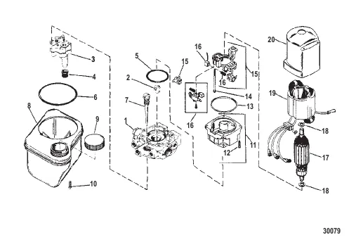 HYDRAULIC PUMP OILDYNE PUMP/ PLASTIC RESERVOIR