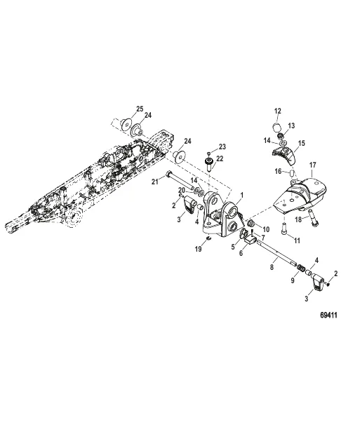 Rear Bracket Assembly 65-115 HP