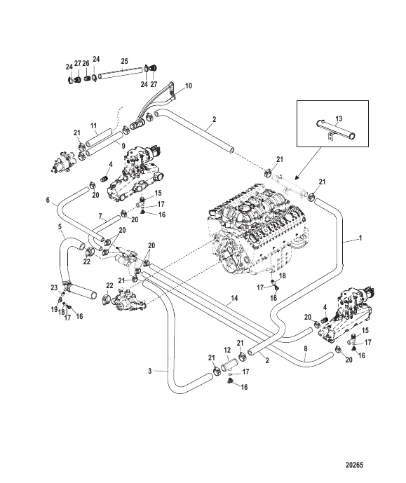 Standard Cooling System - BRAVO 7 Point Drain