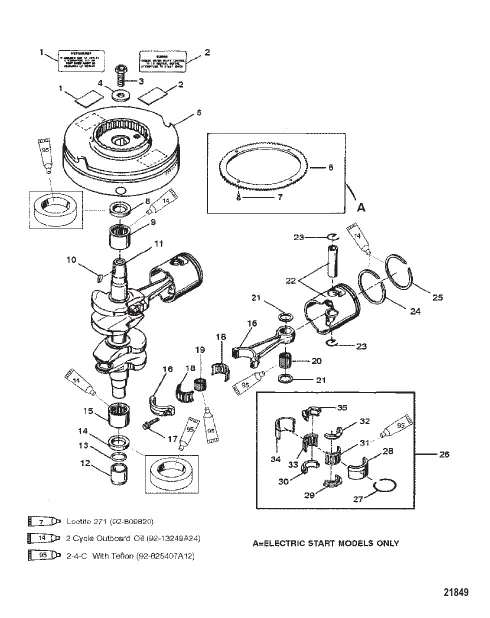 Crankshaft, Pistons and Flywheel