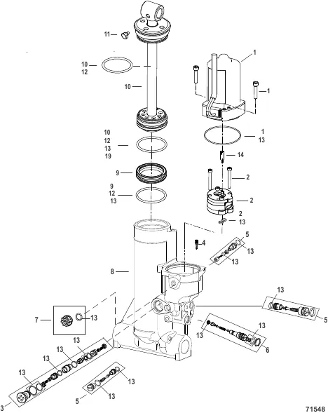 Power Trim Assembly Components - 2B752837 and Up