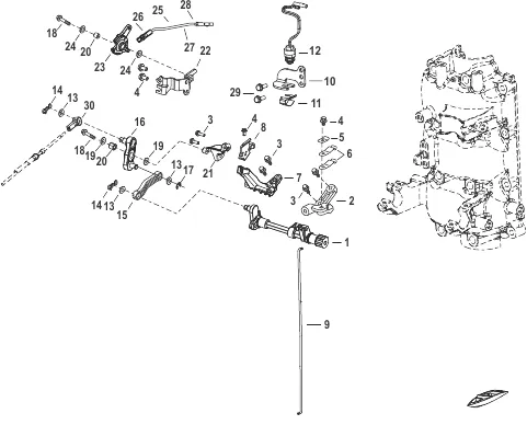 Throttle and Shift Linkage Tiller