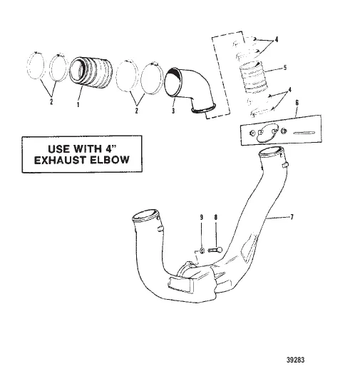 EXHAUST SYSTEM USE WITH 4 INCH EXHAUST ELBOW