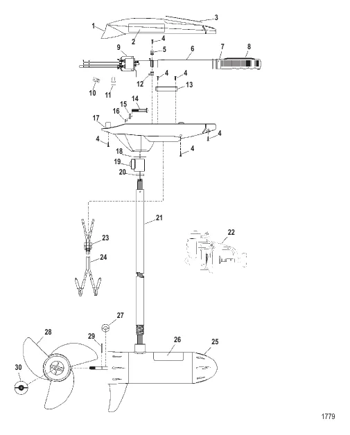 Двигатель для тралового лова в сборе (Модель TT4500) (12 В) Двигатель для тралового лова в сборе (Модель TT4500) (12 В)