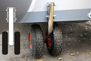 Транцевые колеса на лодку (140 - 150 kg)