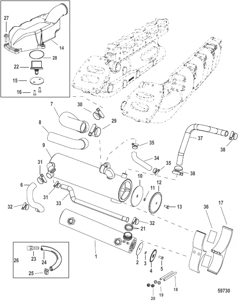 Cooling Components 1100 0M977826 and Below