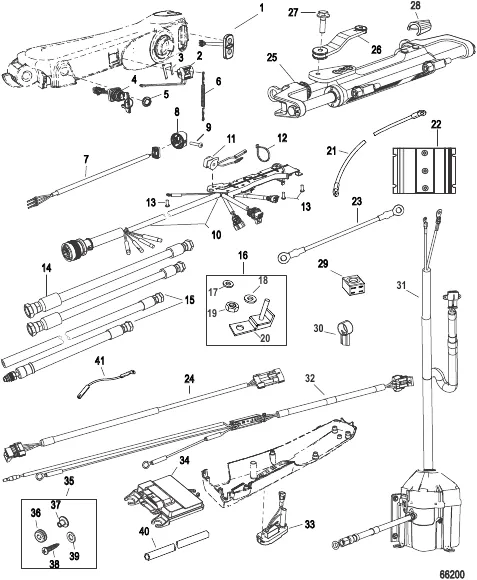 Tiller Handle Components (Big Tiller-Pwr Steer 175-300 DTS)