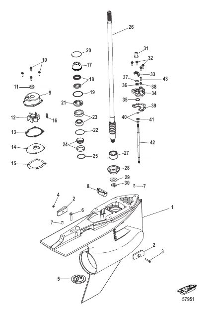 Gear Housing, Driveshaft, 5.44 Torpedo