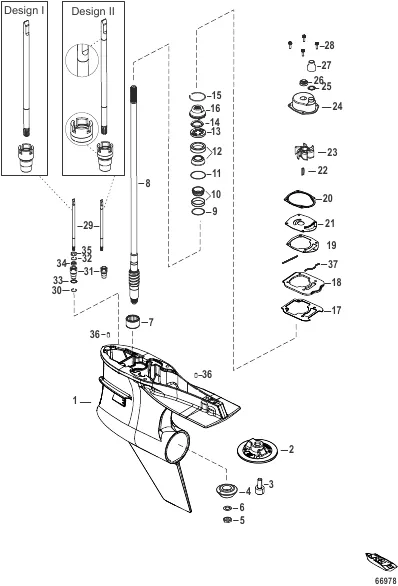 Gear Housing, Driveshaft, Torque Master 1.75