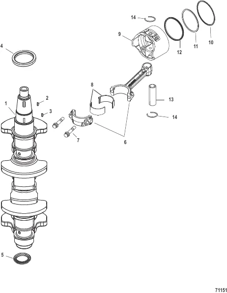Crankshaft, Pistons and Connecting Rods