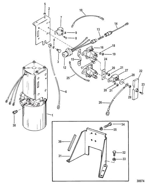 HYDRAULIC PUMP AND BRACKET OILDYNE PUMP/METAL RESERVOIR