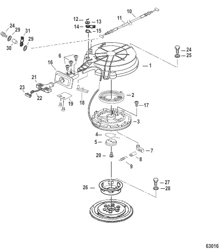 Recoil Starter Serial 0N252806 to 0N468474