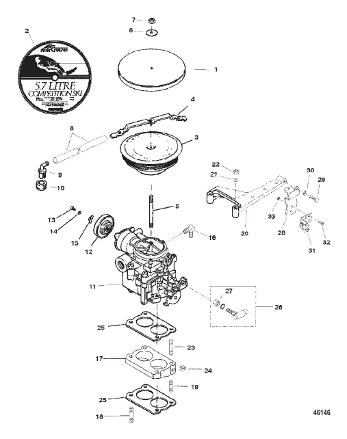CARBURETOR/THROTTLE LINKAGE (2 BARREL)