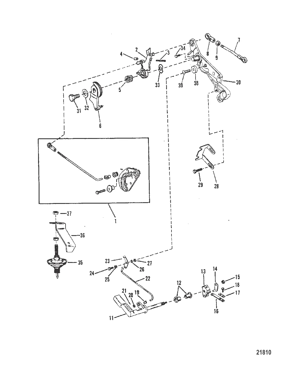 Throttle and Shift Linkage (Side Shift)