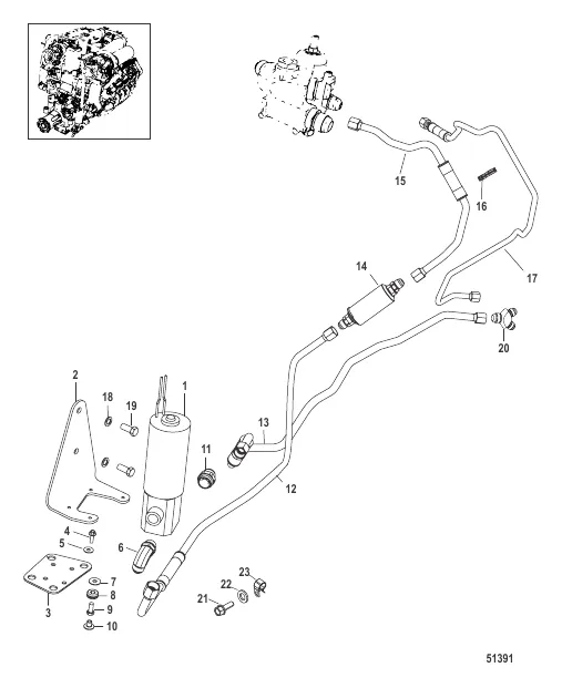 Fuel Pump and Fuel Lines 0M966603 and Below