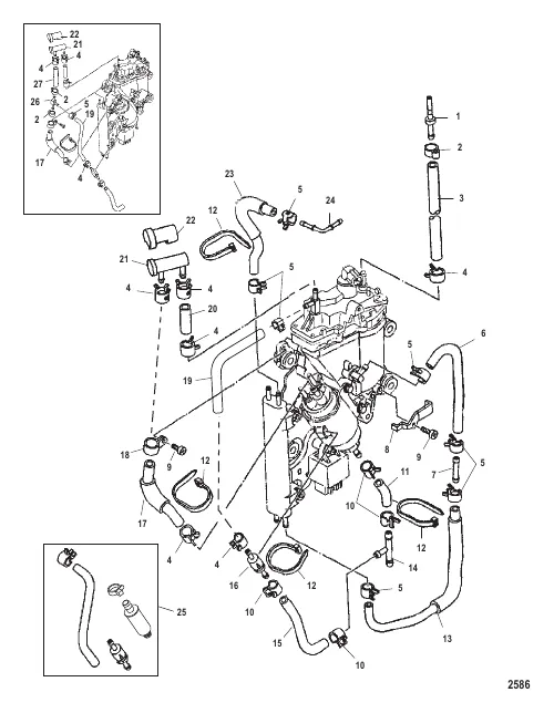 Vapor Separator Hose Routing
