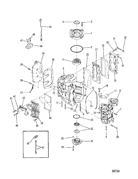 CYLINDER BLOCK CRANKCASE AND COVERS