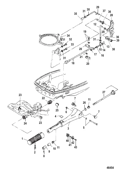 Throttle Linkage/Steering Handle