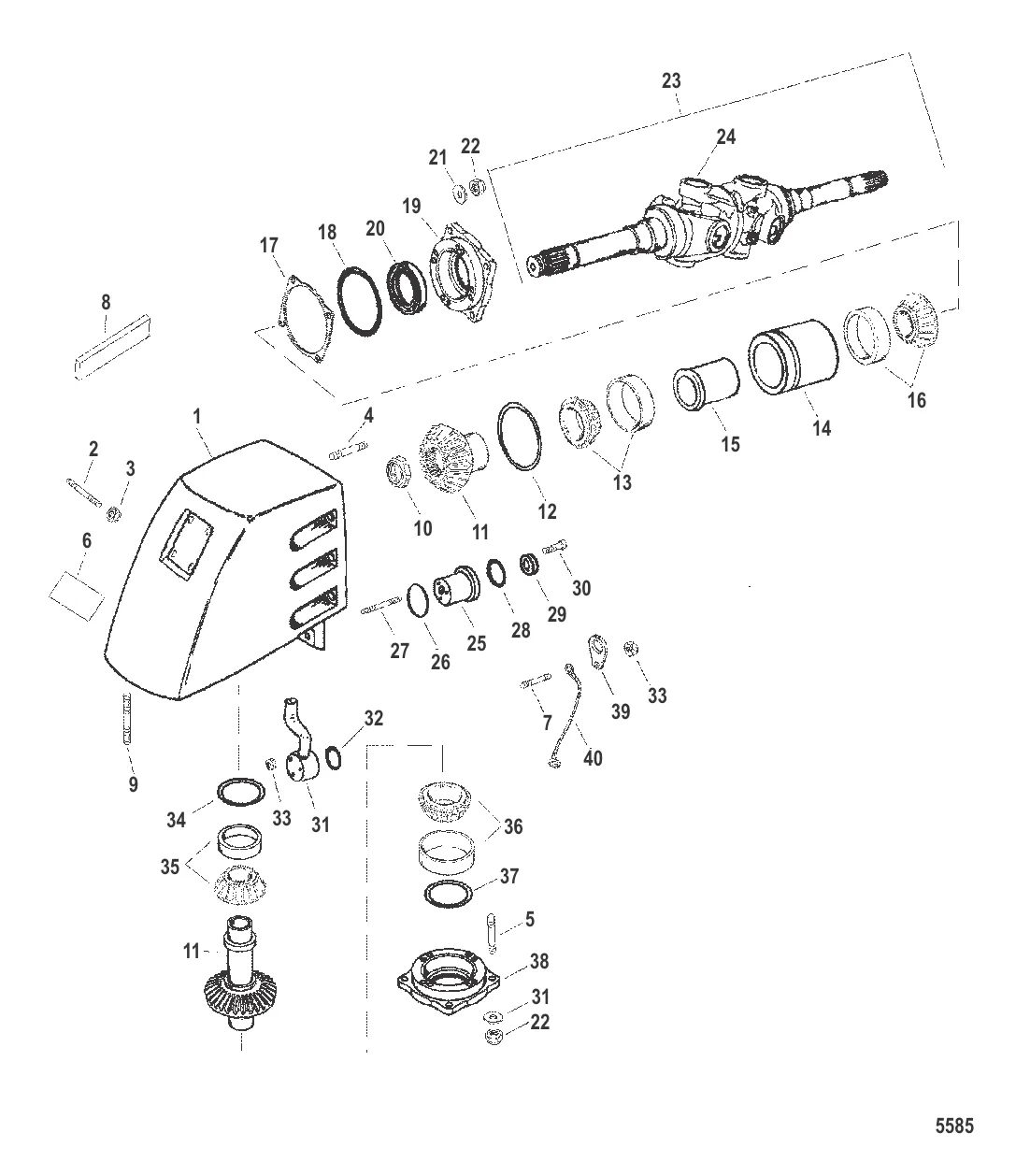 Корпус карданного шарнира Мокрый поддон SSM VI (раннее исполнение, модели до 1998 г.)