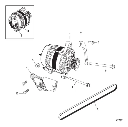 Alternator (2A041664 & below)