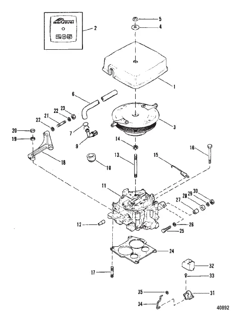 Carburetor & Throttle Linkage (205)