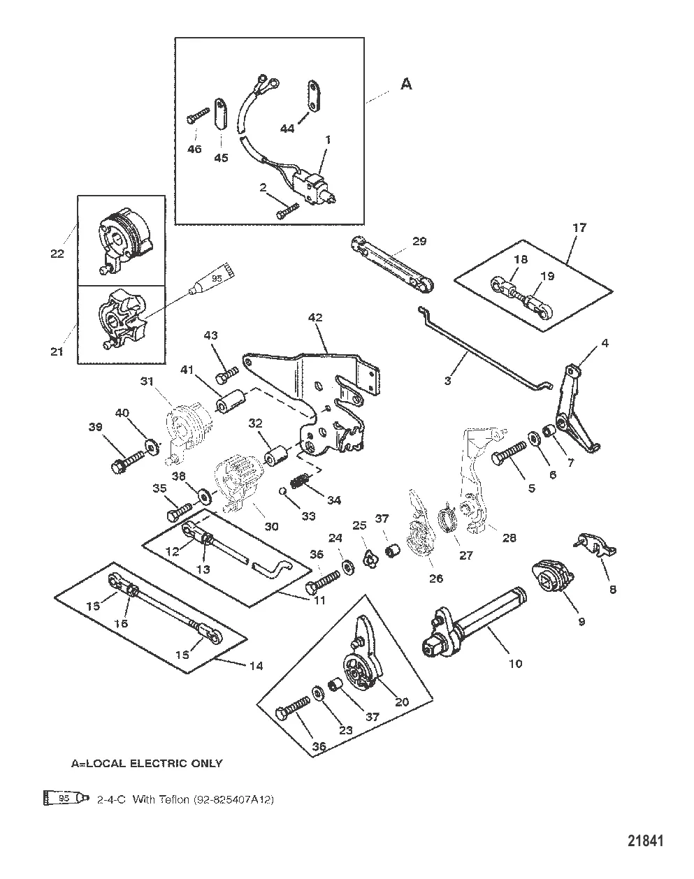 Throttle and Shift Linkage (Tiller Handle Shift)