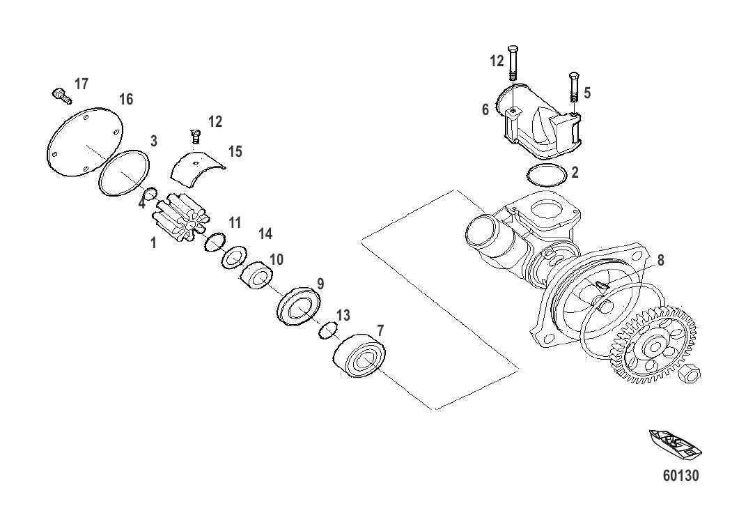 Насос для забортной воды Компоненты