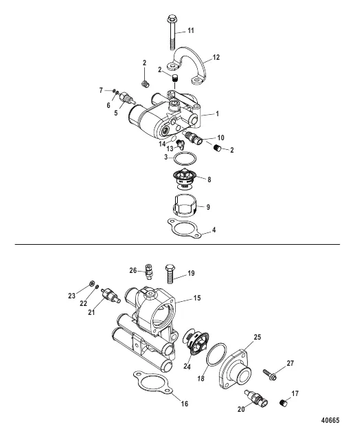 Thermostat and Housing Single and 3 Point Drain