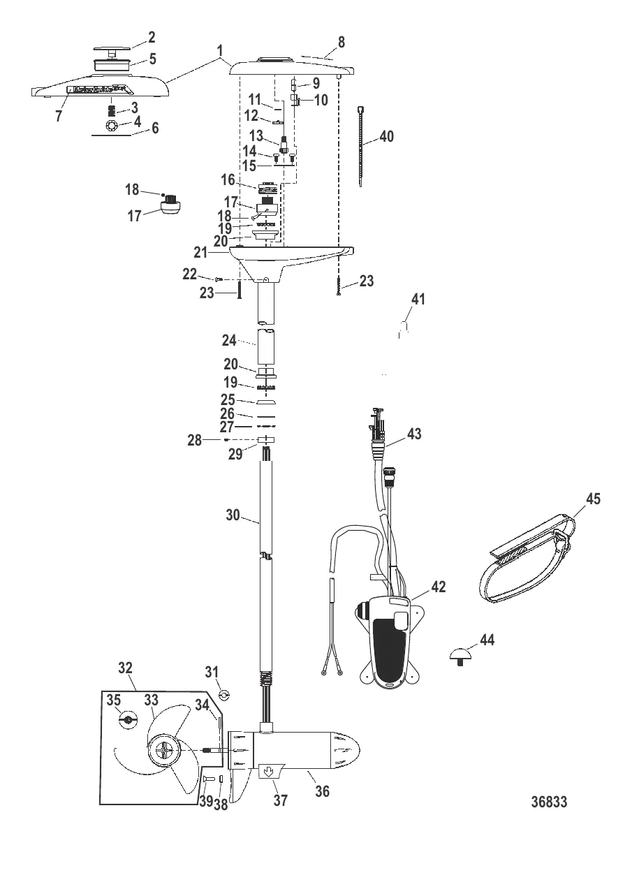 Двигатель для тралового лова в сборе (TR70PFBD) (24 В)