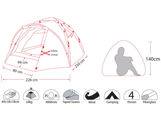 Палатка автомат четырехместная Envision 4Lux