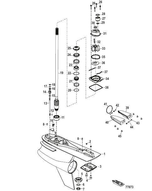 Gear Housing, Joystick Piloting Driveshaft, R-Drive 1.60
