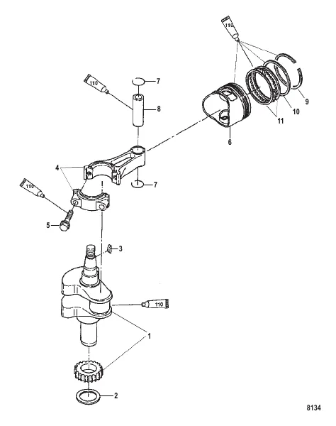 Crankshaft, Piston and Connecting Rods