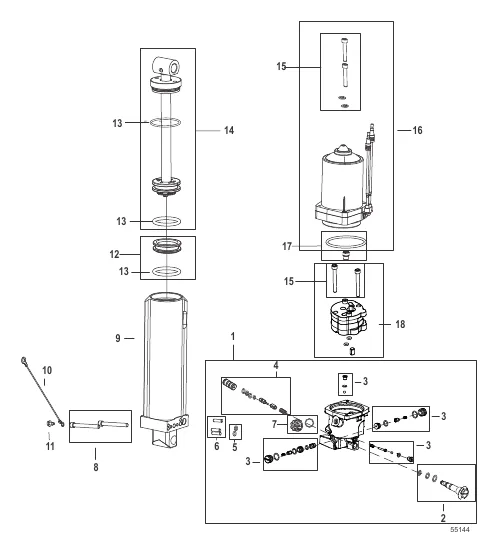 Power Trim Assembly - Components