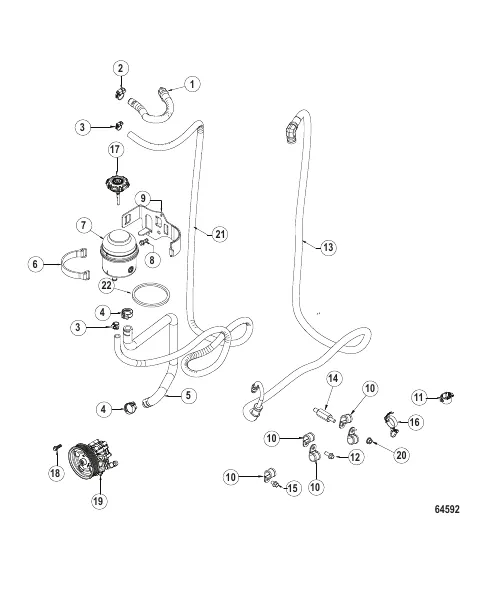Power Steering Reservior, Hoses and Mounting