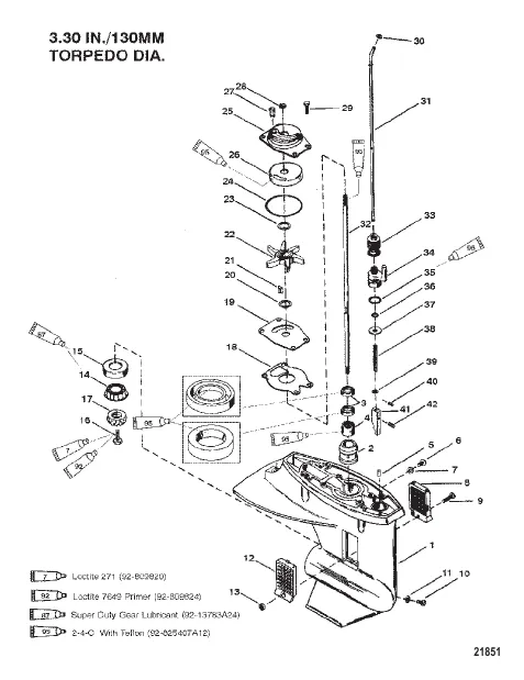 Gear Housing (Driveshaft)(2.25:1 Gear Ratio)